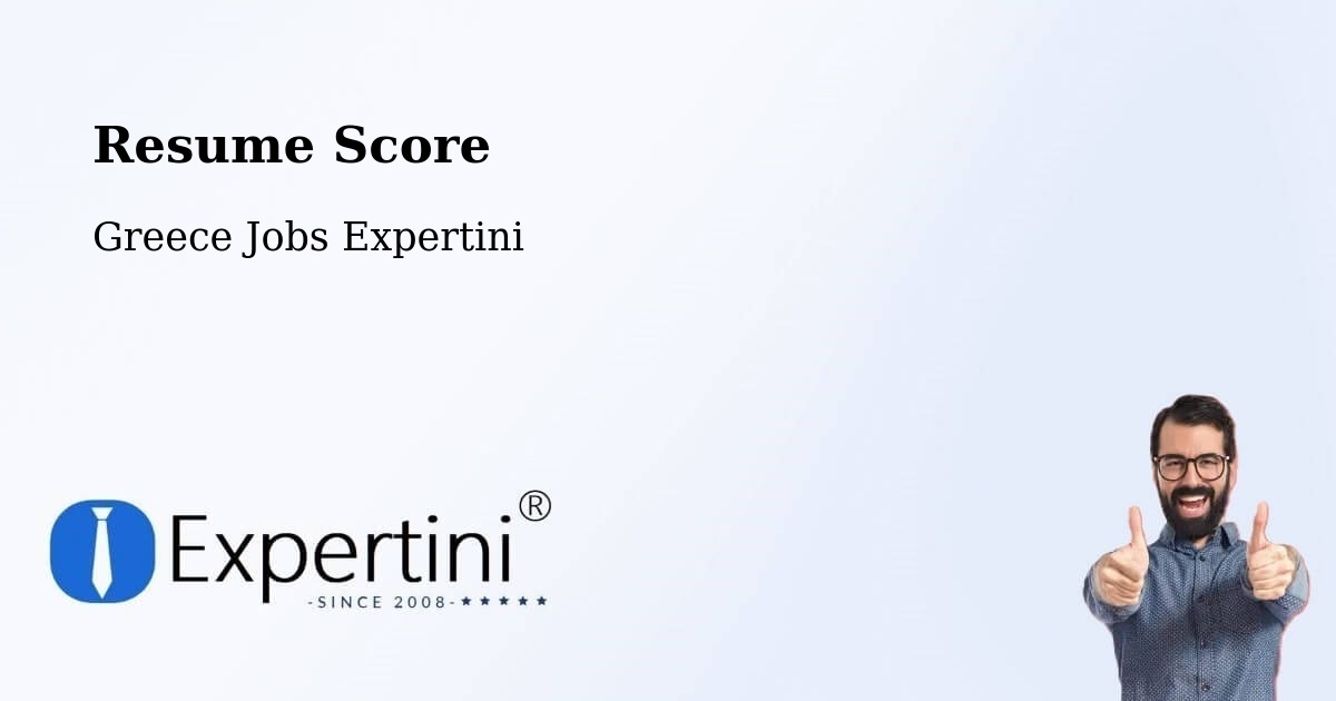 Resume Score & Job Description Match Tool – Peraía - Greece Jobs Expertini